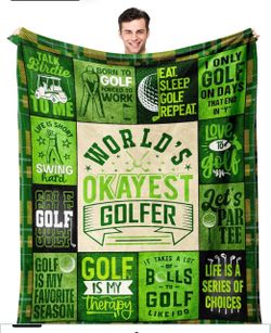 World's Okayest Golfer Throw Blanket