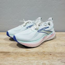BROOKS Women's Glycerin 22 Running Shoes (9.5M) White/Limpet Shell/Amparo Blue