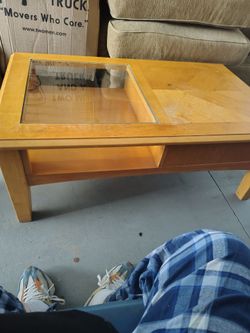 Wooden coffee table