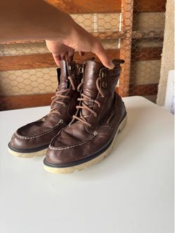 Sperry Men’s 13 Leather Moc Toe Boots | Brown