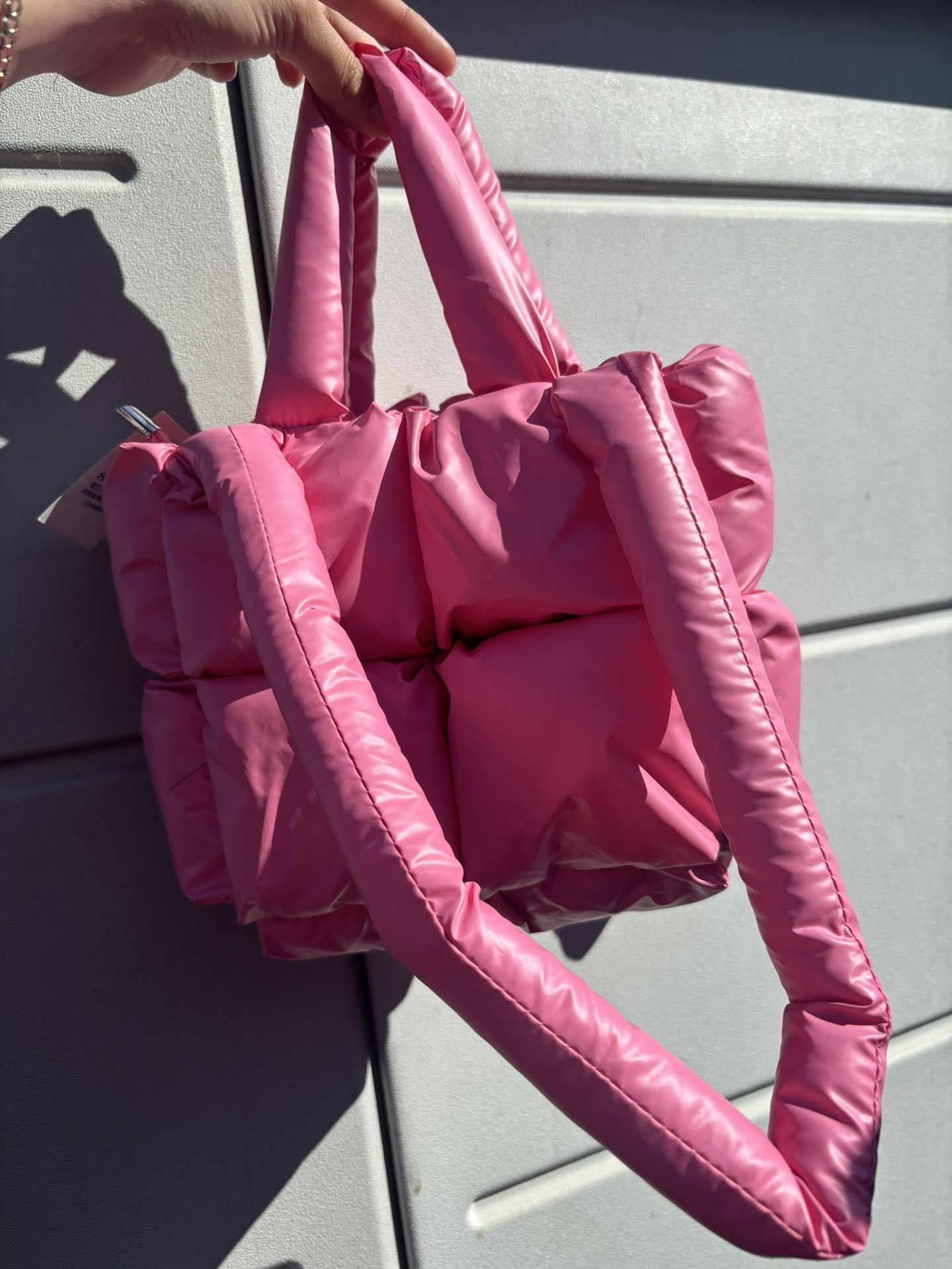 Pink Puffer Purse / Bag 