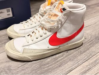 Nike Blazer Mid White Red Sneakers