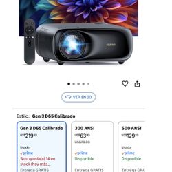 NexiGo Proyector PJ40 (Gen 3) con WiFi y Bluetooth, calibrado D65, nativo 1080P, compatible con 4K, proyector para películas al aire libre, altavoces 