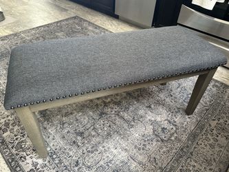 Grey Padded Indoor Bench Seating
