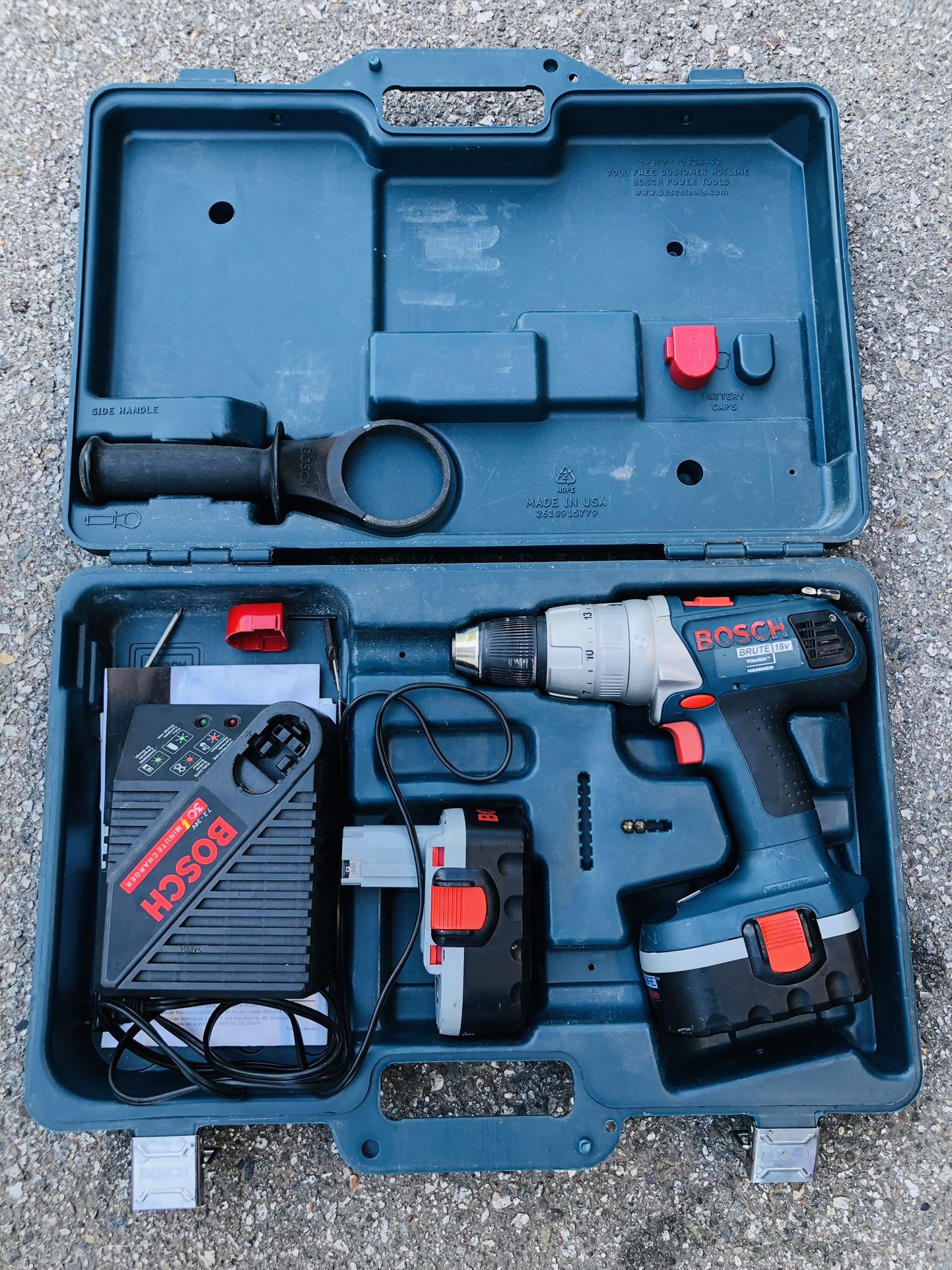 Bosch Brute Tough Cordless Compact Drill Gun with 2 Batteries
