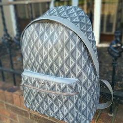 Christian Dior Mens Preloved Rider Gray Diamond Monogram  Backpack W/ Matching Duffle Lingot S