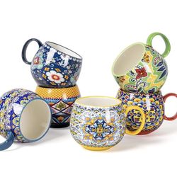 6 Ceramic Coffee Mugs