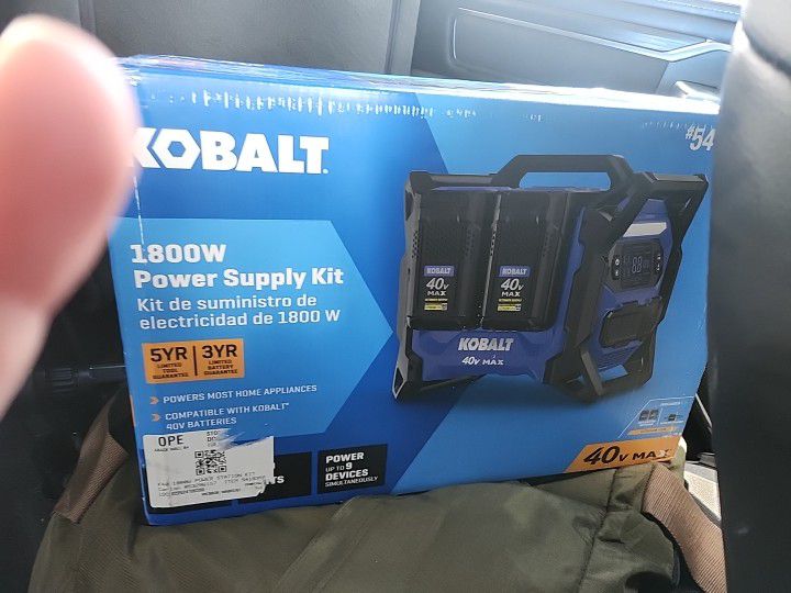 Kobalt -1800w Power Supply Kit ( Battery Operated Generator)