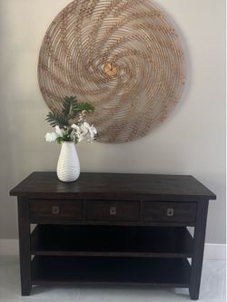 Brown Wood Entry/Buffet Table
