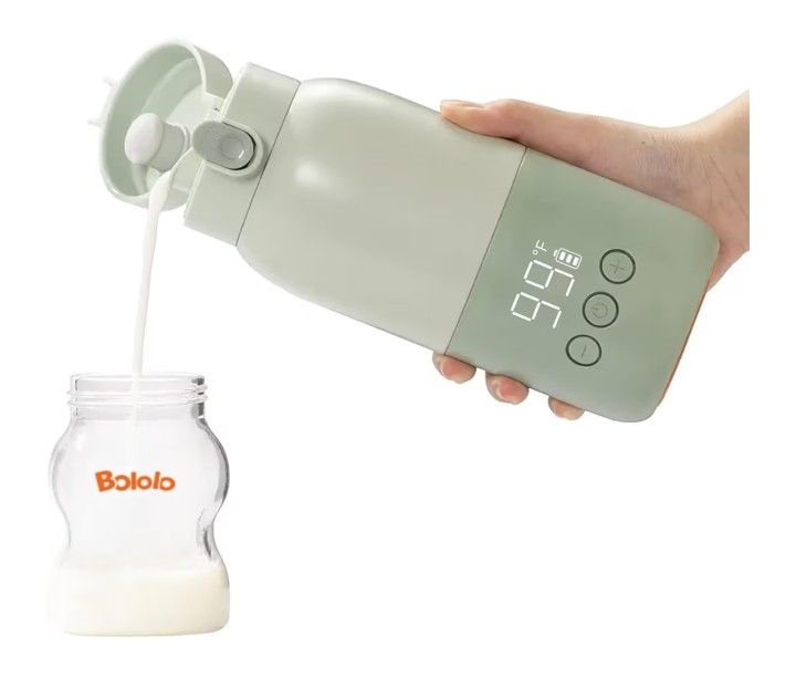 Portable Bottle Warmer for Travel, Super Fast Charging, Instant Breastmilk, Formula, Water, Milk Warmer with 10 Ounces Big Capacity, Baby Flask for Ve