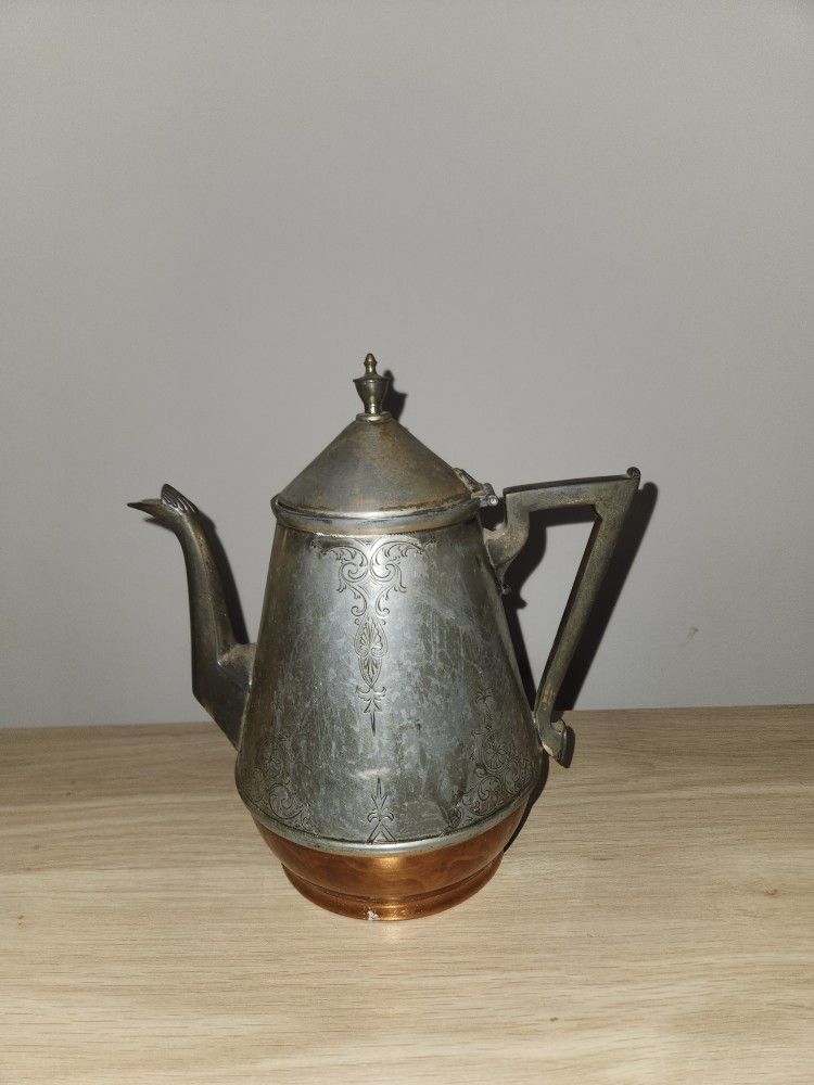 Vintage E. B. Manning Pewter Tea Pot (June 5 1862 Patent)