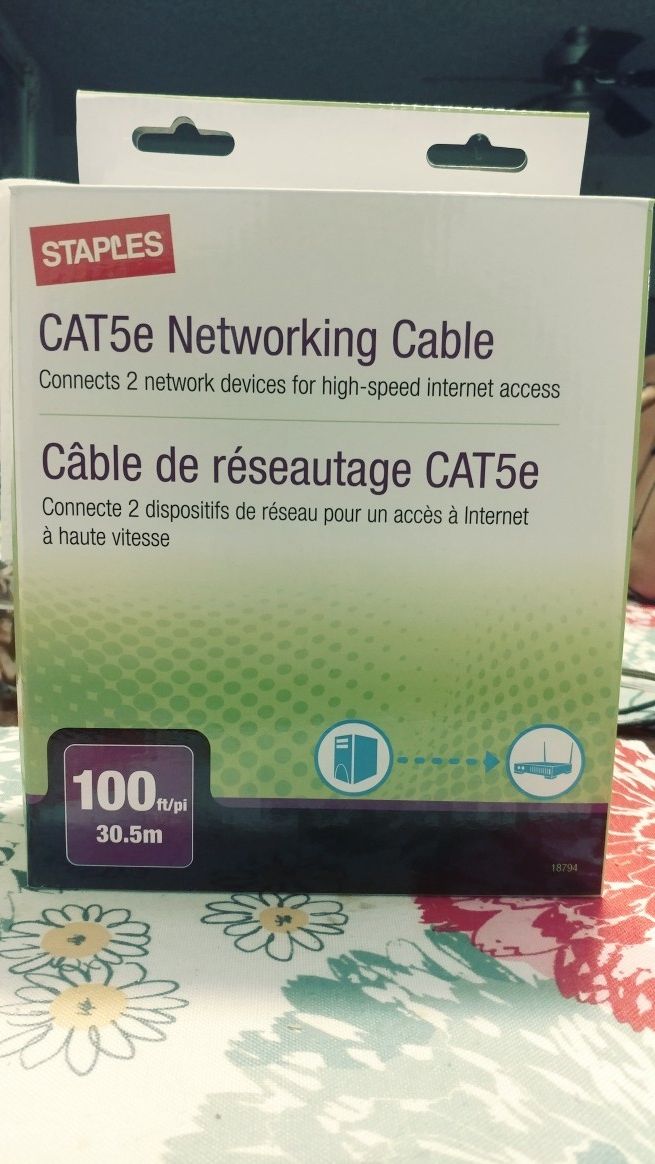 Staples CAT5 Networking Cable