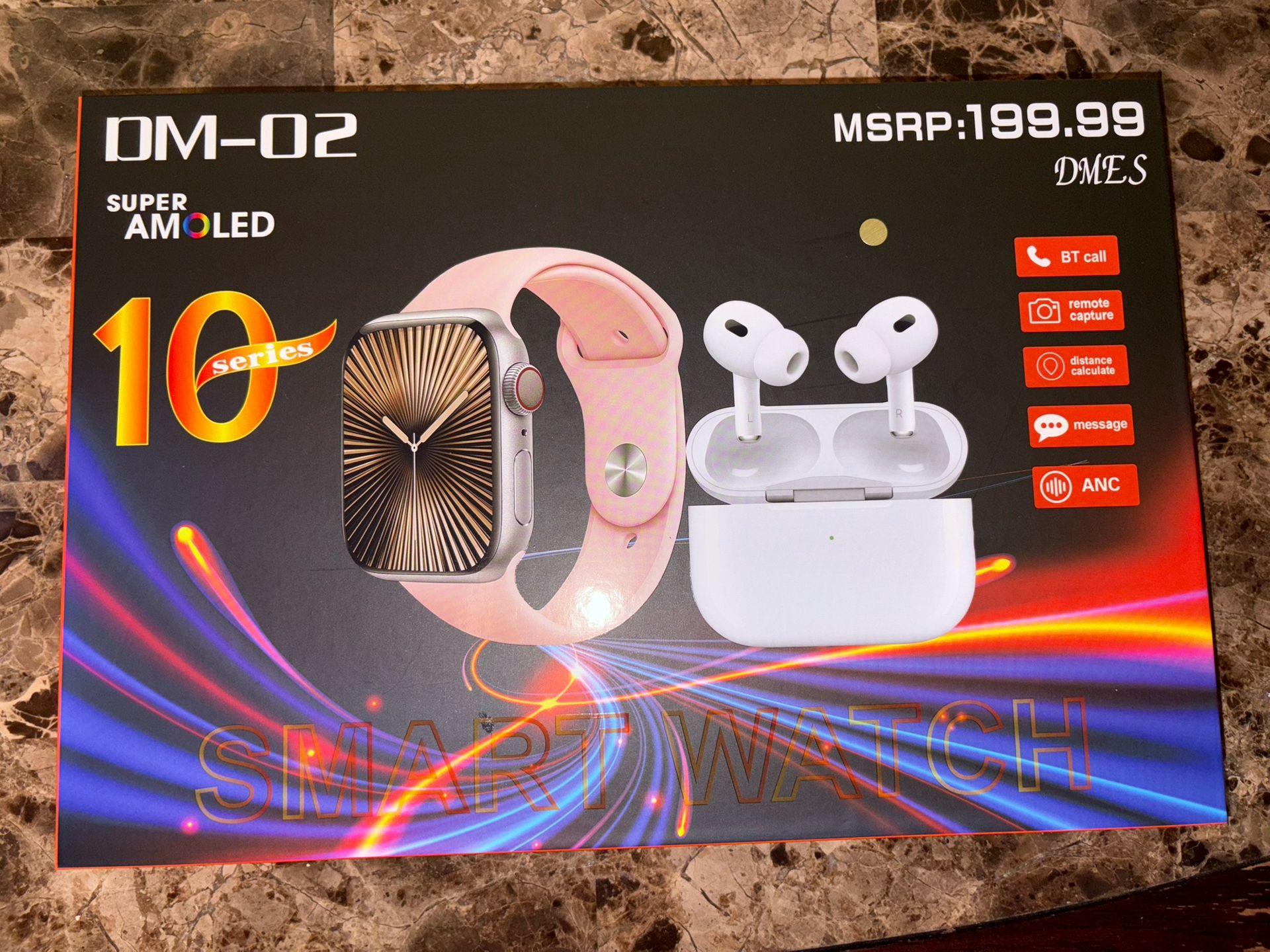 DM-02 Smartwatch & Wireless Earbuds Gift Set – Brand New
