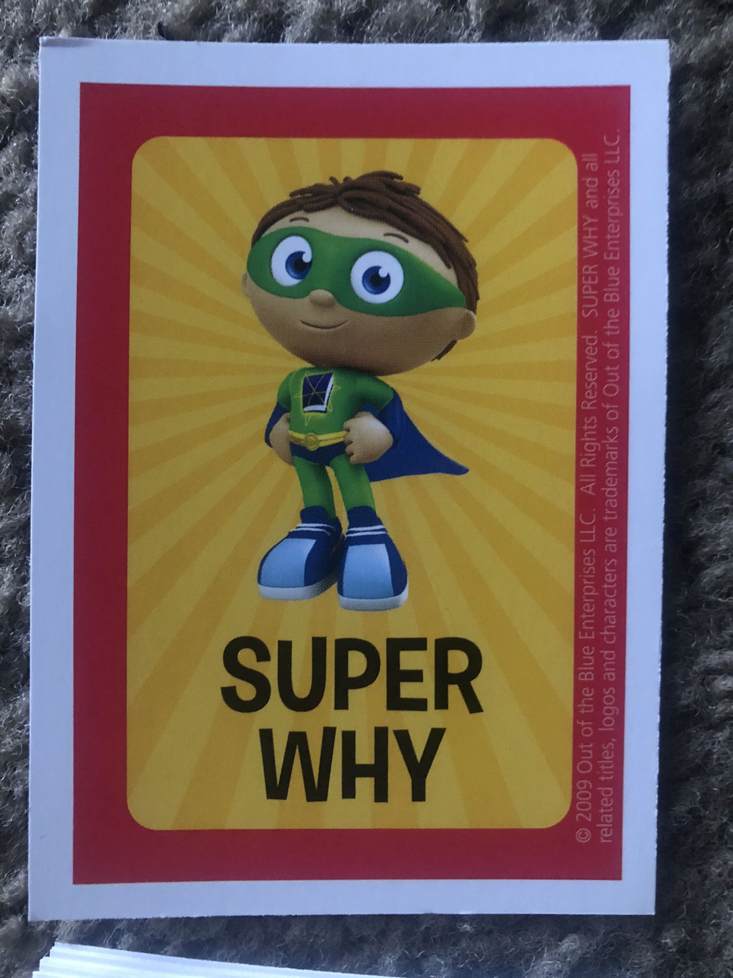 Educational Cartoon: Super Why! ABC Letter Board game