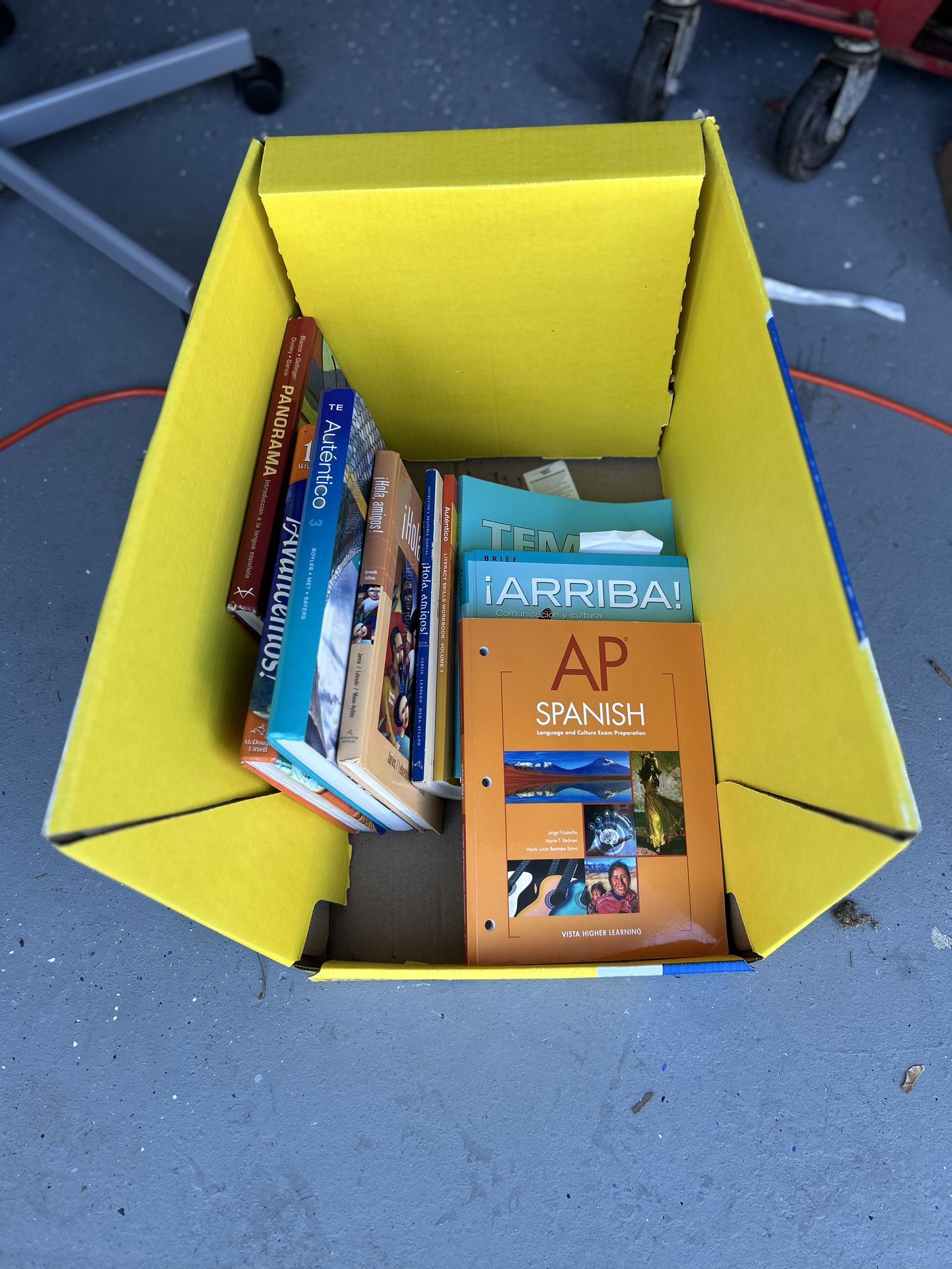 Learn Spanish! Workbooks + AP Exam Prep + Hola Amigos! – Pickup Today