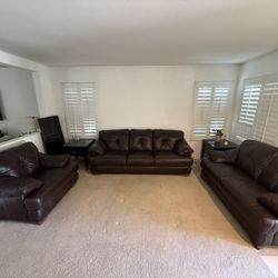 3 Piece Leather Couch Set
