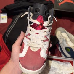Jordan 6s white and red