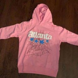 Sp5der Hoodie Pink Size Medium