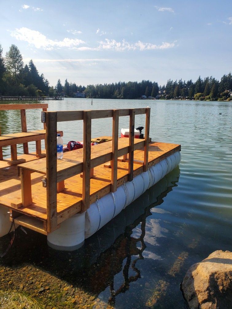 plastic barrel pontoon boat