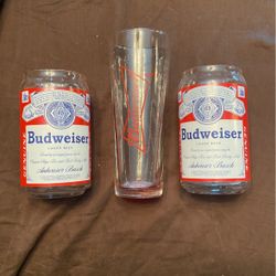 Budweiser Beer Glasses