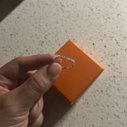 Size 6 925 Moissanite Half Eternity Band 