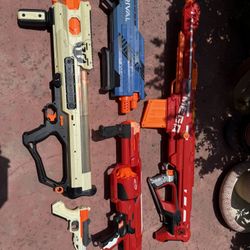 NERF gun LOT Rival Mega N-strike and Sharpfire 
