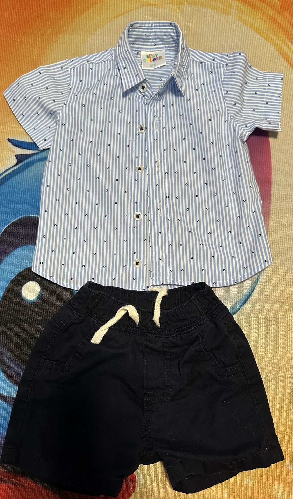 6months Boys Dress Shirt And Shorts