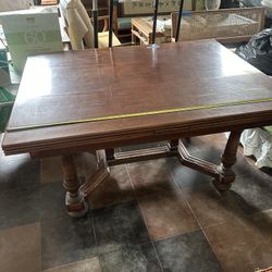 Antique Mohagany Furniture Dining Room Table With Extensions 