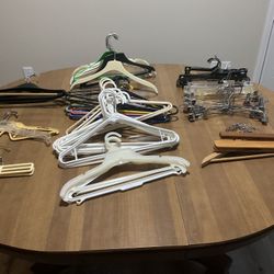 ASSORTED HANGERS FOR CLOTHING 