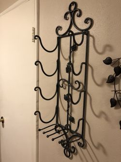 Wrought iron Wine rack 32 length and 8 inch wide
