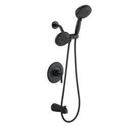 Shower Faucet Trim Kit Dual Combo High Pressure Matte Black Replacement Moen