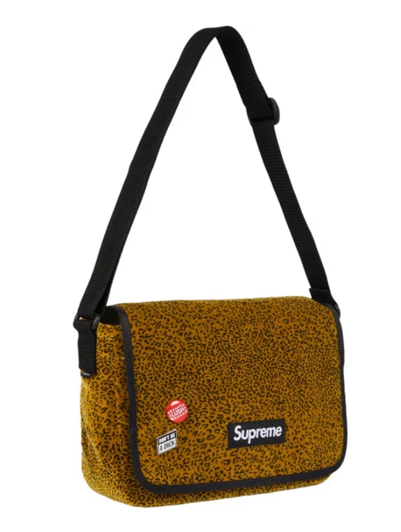Supreme Velvet Small Messenger Bag | Tan Leopard
