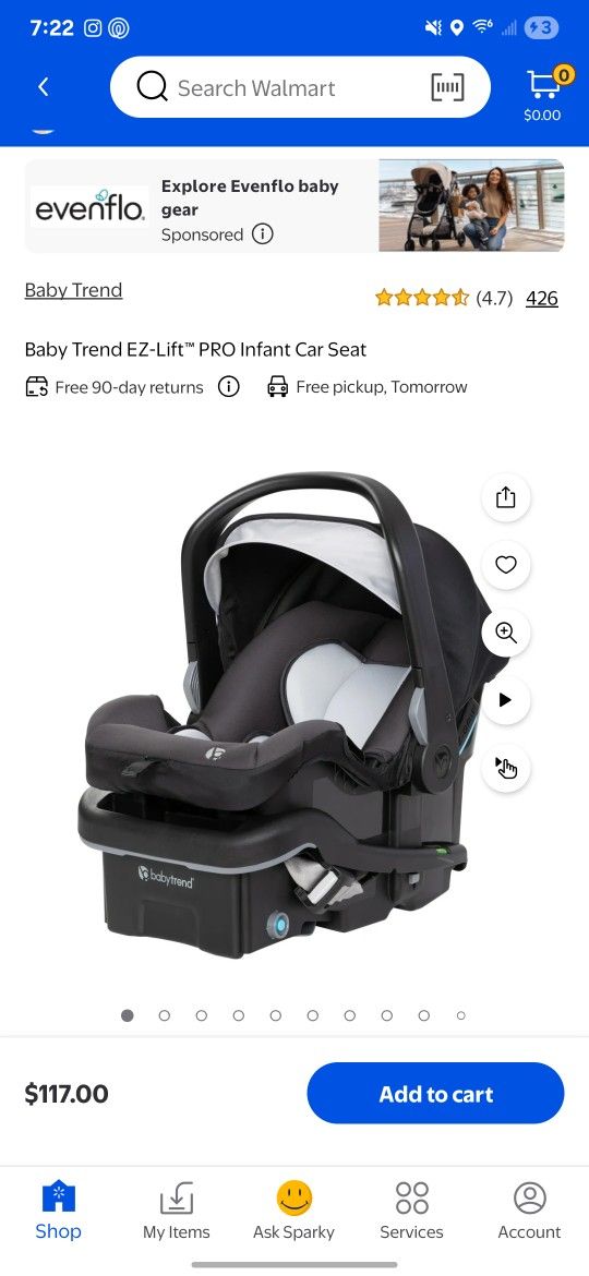 Baby Trend EZ Lift Car Seat.