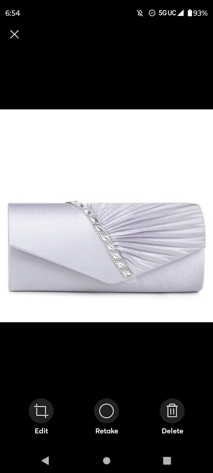 Satin White Wedding Clutch
