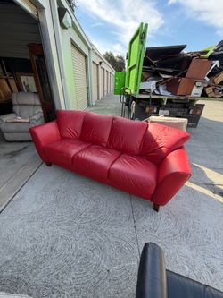 Red quirky couch