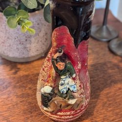 Antique Japanese Sumida Gawa 19C  Meiji Vase