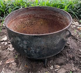 Antique Three Legged Cast Iron Pot