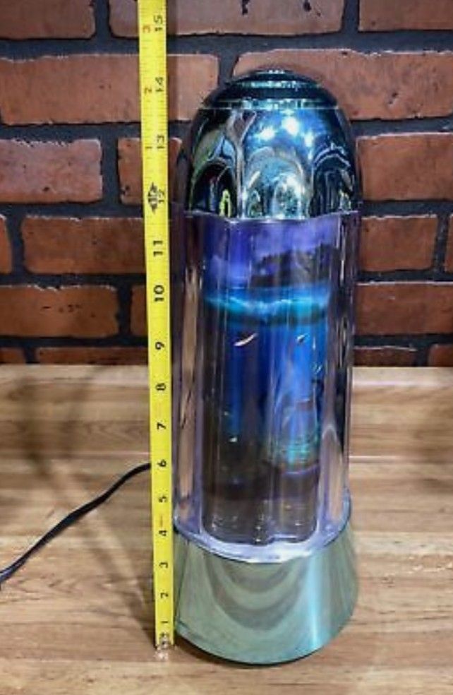 Vintage 1994 Rabbit Tanaka Lighted Rotating Undersea Dolphin Table Lamp