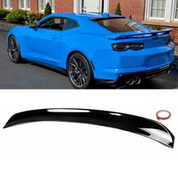 FOR 16-24 CHEVROLET CAMARO COUPE REAR WINDOW ROOF SPOILER WING GLOSSY BLACK
