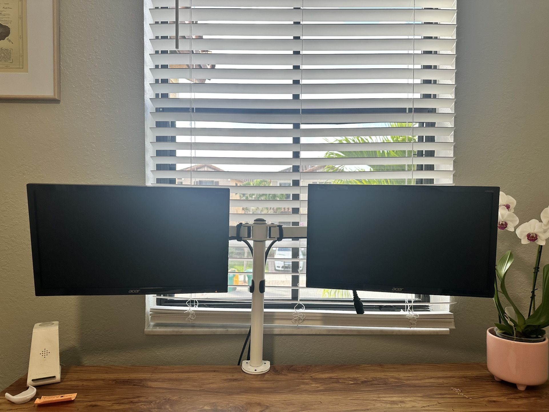 2 ACER Monitors with Dual Mount
