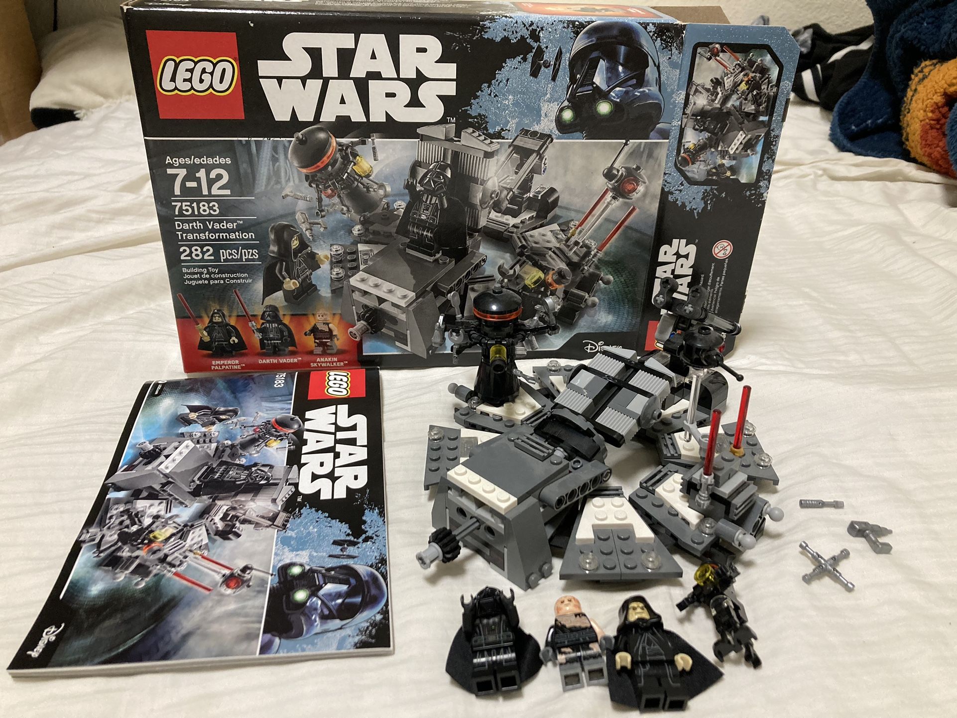 LEGO Star Wars 75183 Darth Vader Transformation 100% COMPLETE + Figs +Manual+Box