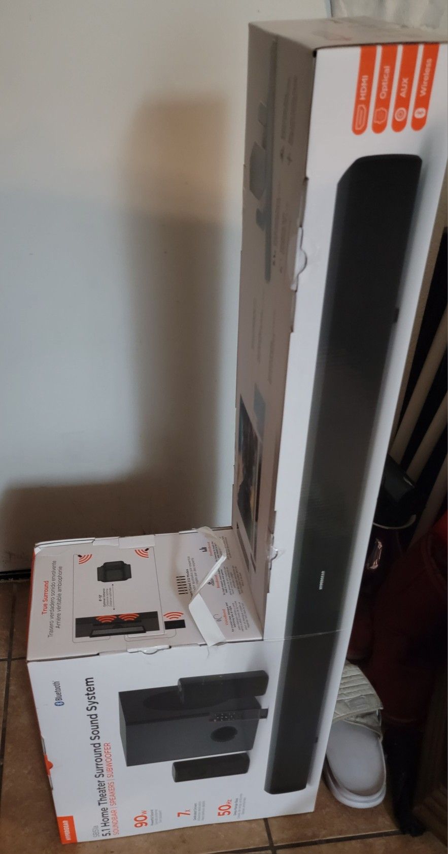 Hypergear Home Theater Sound Bar Surround System w/ Subwoofer