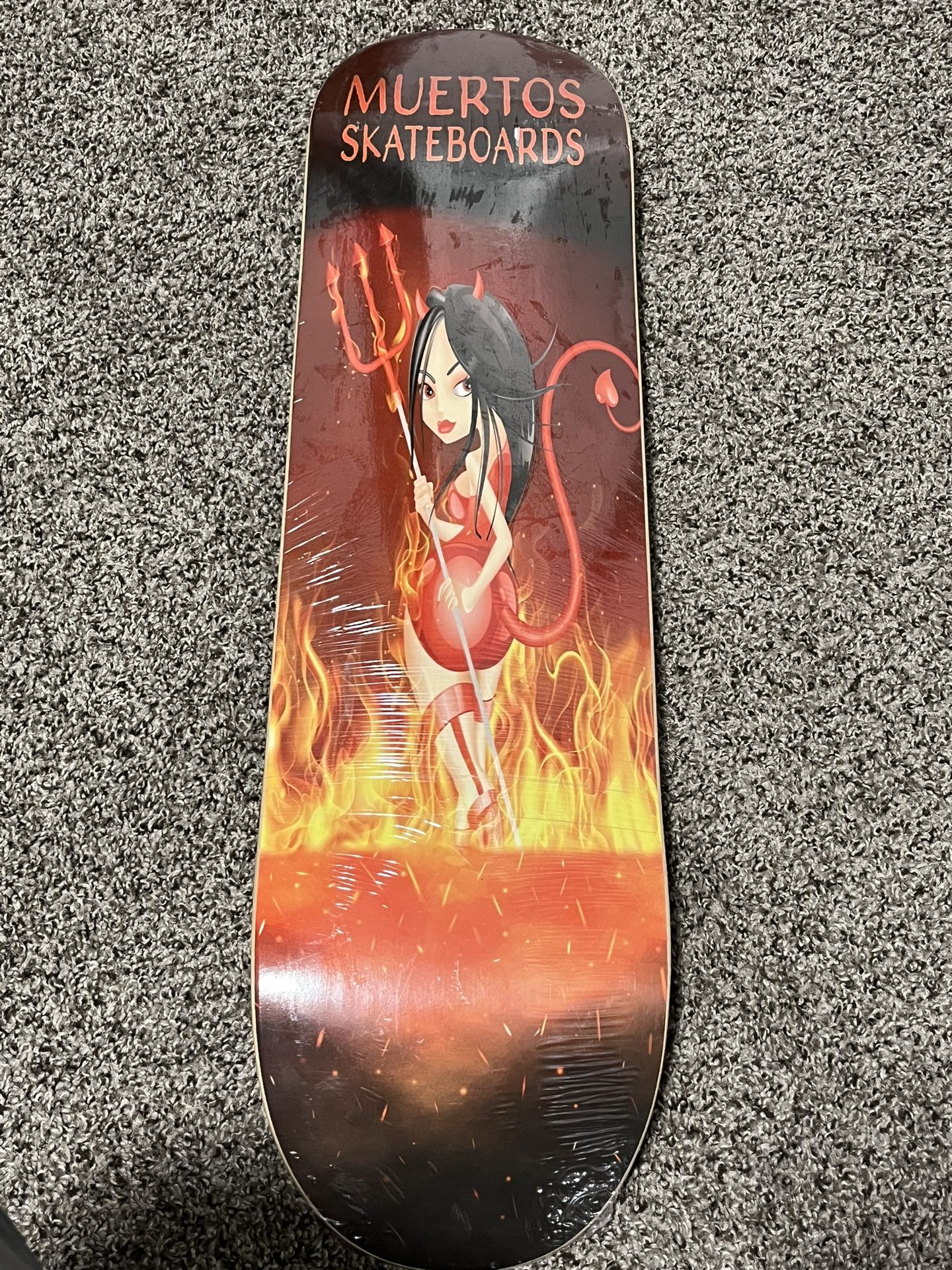 devil girl muertos skate deck