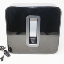 Sonos Sub Gen 3 Wireless Subwoofer SUBG3US1BLK Model S26 Black with Power Cable Tested!