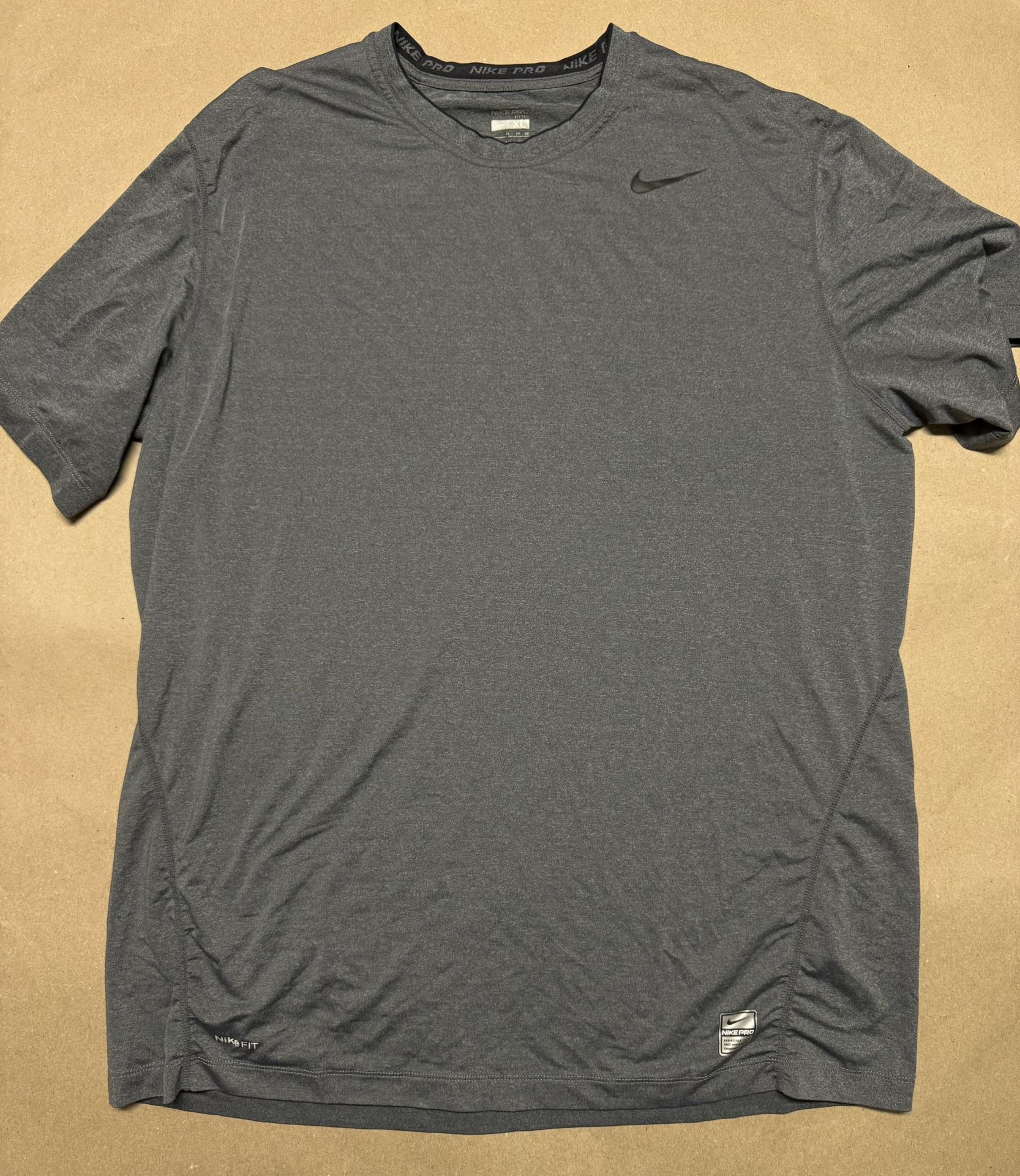 Nike Pro Fitted NikeFit Gray workout Shirt XL!
