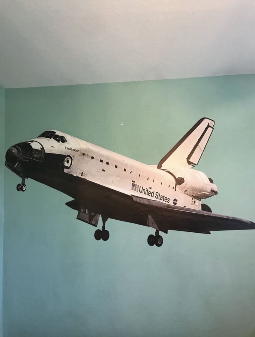 Fathead Space Shuttle Endeavor 7'2"W x 3'8"H Wall Decor
