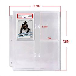 Graded Card Binder Pages 4-Pocket for PSA Slabs, Pokémon