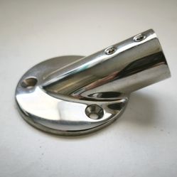 SeaDog 30° Stainless Steel Round Rail Base Fitting for 7/8" O D. Tube, New!