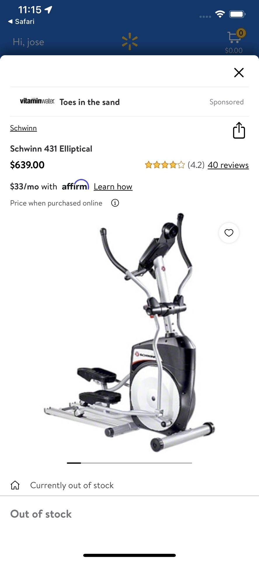 Schwinn 431 2024 elliptical price