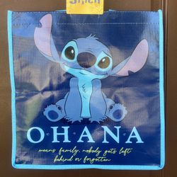  Lilo & Stitch OHANA Blue Reusable Shopping Tote Bag.